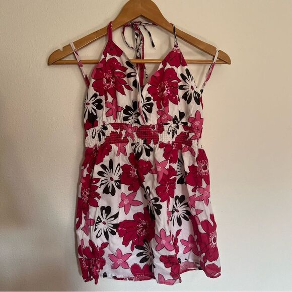 Y2K Vanity halter top women’s size medium M pink and white - Picture 1 of 6